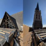 Sint-Jozefkerk in Aalst tijdelijk zonder dak: volledige houten dakstructuur moet vervangen worden na aantasting door klopkever.