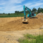 Aanleg bufferbekkens in Westrem.
