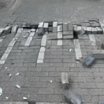 Schadegevallen aan het wegdek door aanhoudende hitte in Denderleeuw.