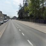 Tijdelijke verkeerslichten op Brusselsesteenweg in Merelbeke-Melle door nutswerken.