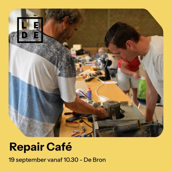 Repair Café in Lede is terug: geef kapotte spullen een tweede leven.