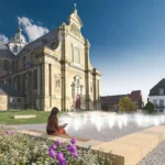 Nieuwe mistfontein voor plein aan de Kloosterweg te Ninove.