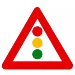 Tijdelijke verkeerslichten in Hoogstraat te Lede.