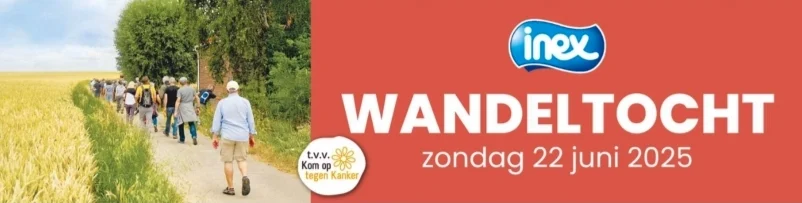 Inex blijft zich inzetten voor Kom op tegen Kanker: wandelen voor het goede doel in Bavegem.