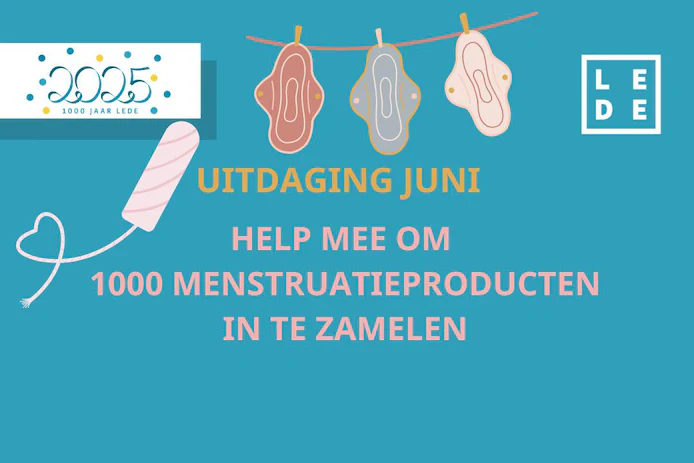 Lede lanceert solidaire actie “1.000 maal tegen menstruatiearmoede” tijdens feestjaar.