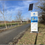 Provincie plaatst nieuwe fietstelzuil langs fietssnelweg F417 in Oosterzele.