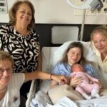 Vijf generaties vrouwen verenigd met geboorte van kleine Olivia.