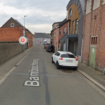 Tijdelijke verkeerslichten tijdens nutswerken in Bambochtweg.