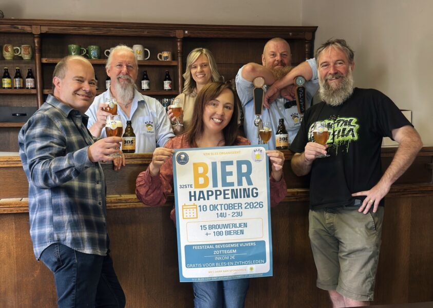 Zottegemse biervereniging BLES viert 10 jaar biercultuur als UNESCO-erfgoed met 32ste BLES Bierhappening.
